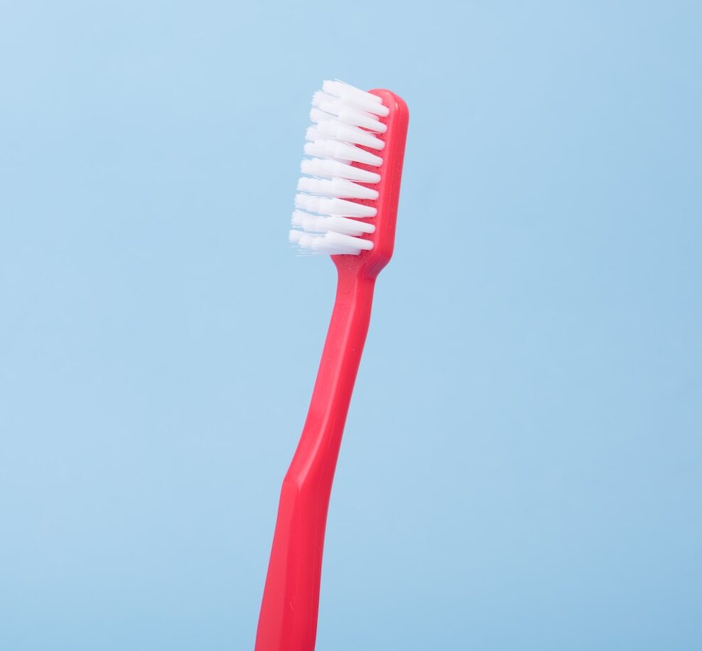 red toothbrush